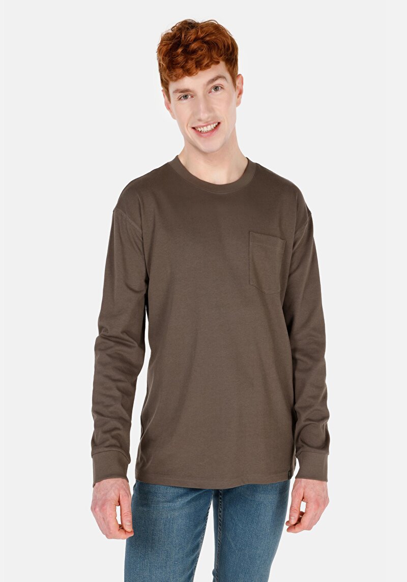 Зображення Футболка З Довгим Рукавом Чоловіча Зелена Cl1065666