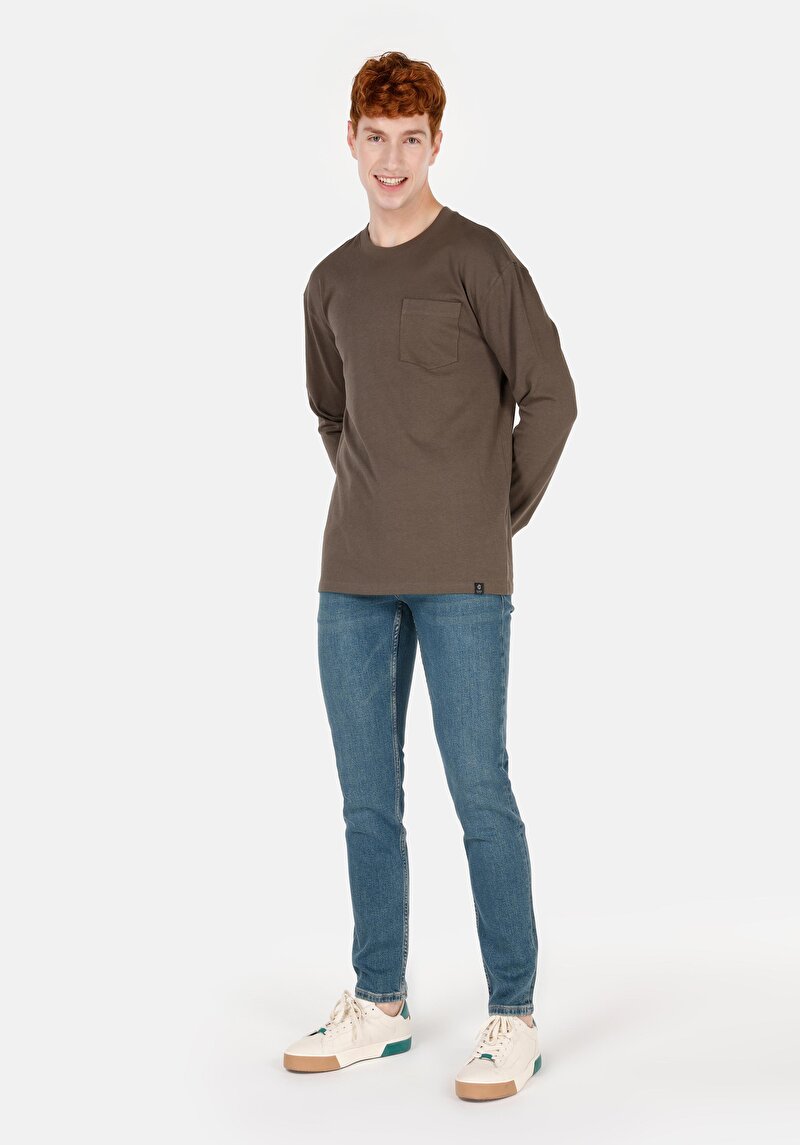 Показати інформацію про Футболка З Довгим Рукавом Чоловіча Зелена  Cl1065666