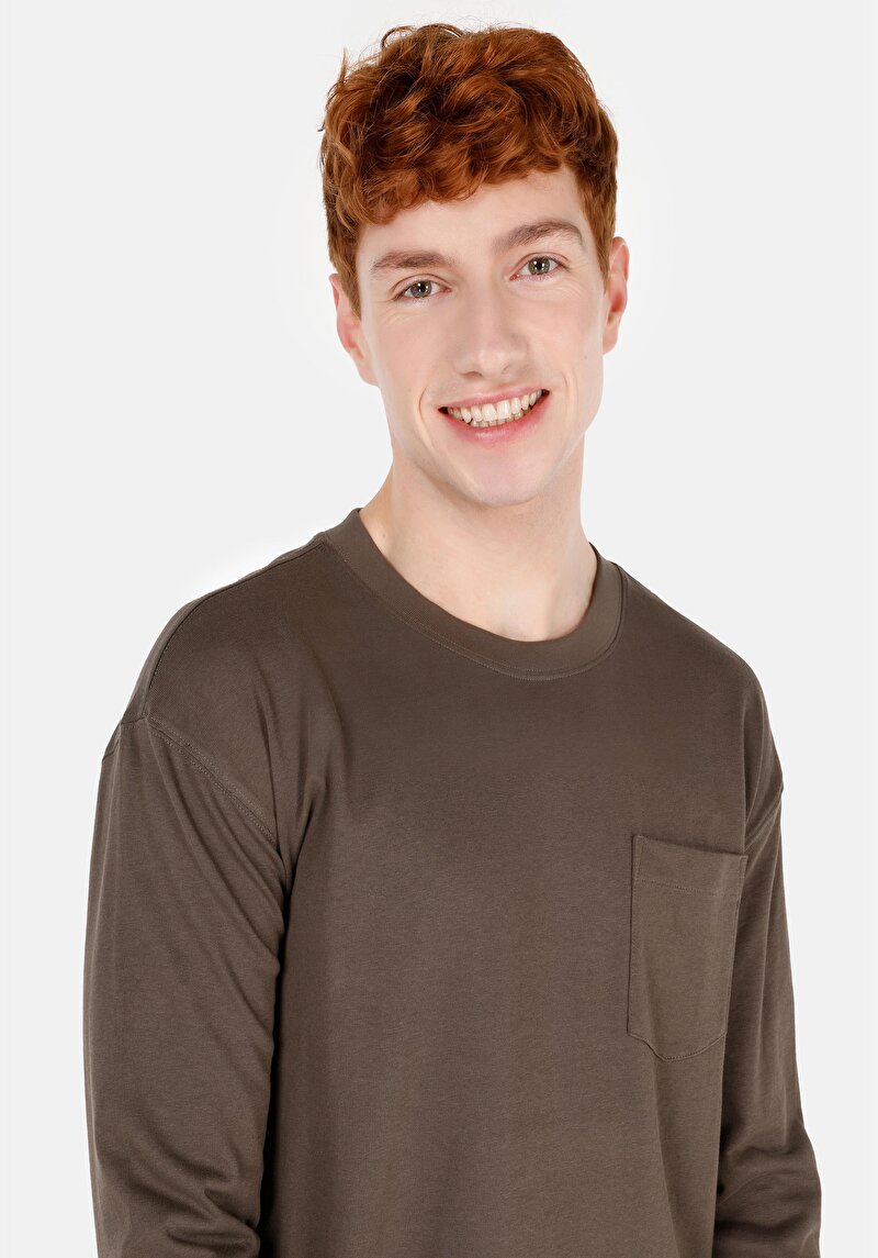 Показати інформацію про Футболка З Довгим Рукавом Чоловіча Зелена  Cl1065666