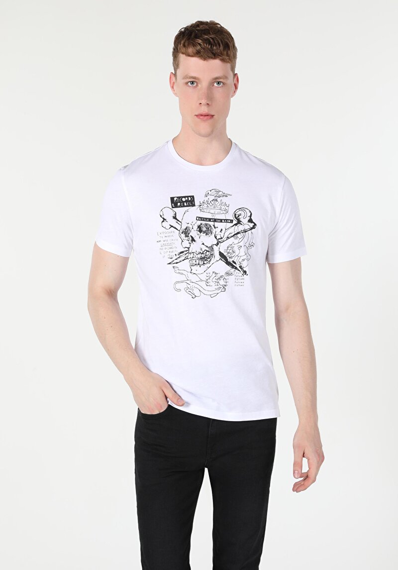 Зображення Футболка З Коротким Рукавом Чоловіча Біла  Cl1059602