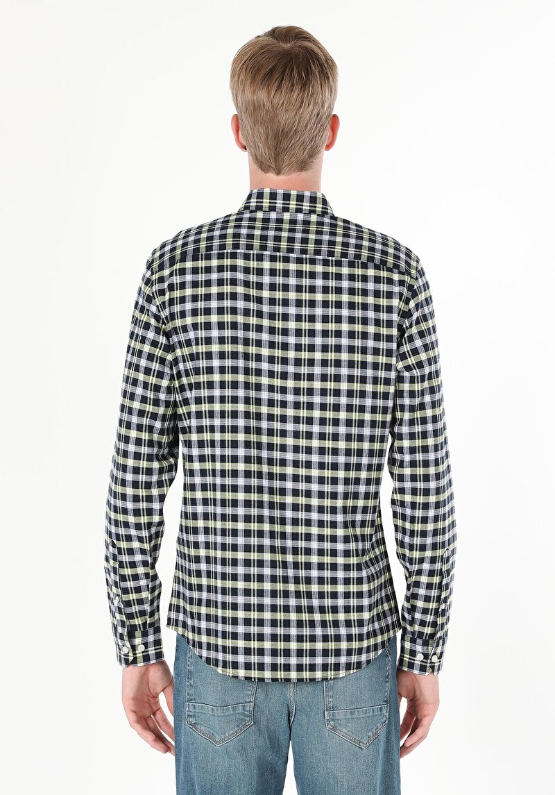 Показати інформацію про Сорочка З Довгим Рукавом Чоловіча Синя  Cl1059612