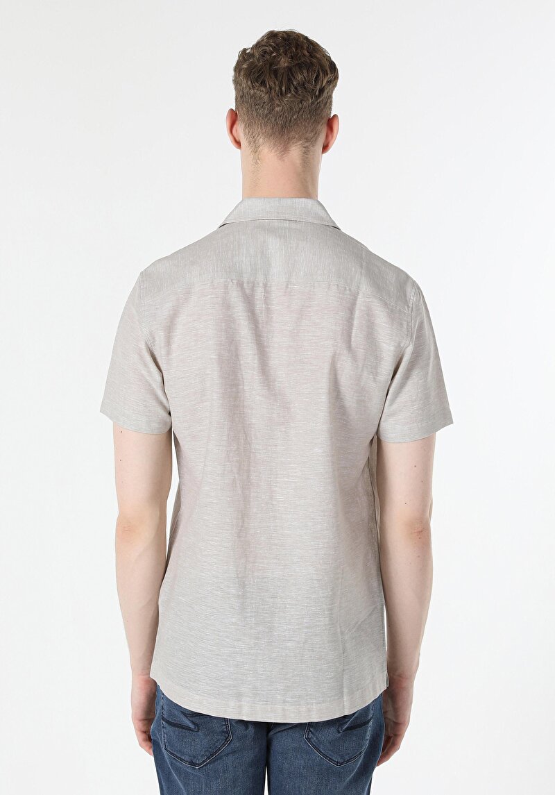 Зображення Сорочка З Коротким Рукавом Чоловіча Бежева Cl1048299