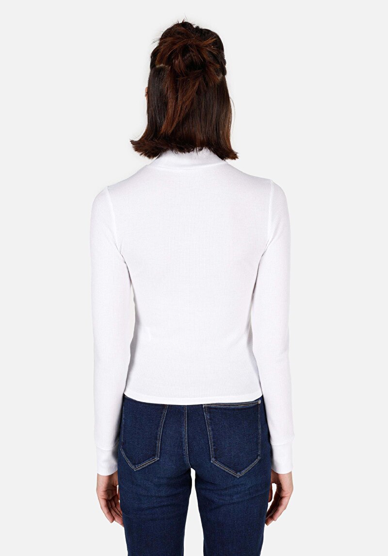 Показати інформацію про Футболка З Довгим Рукавом Жіноча Біла  Cl1070198