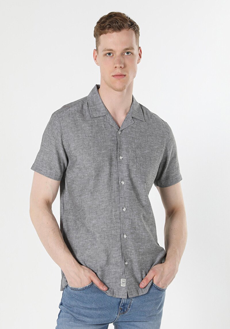 Зображення Сорочка З Коротким Рукавом Чоловіча Зелена  Cl1048299