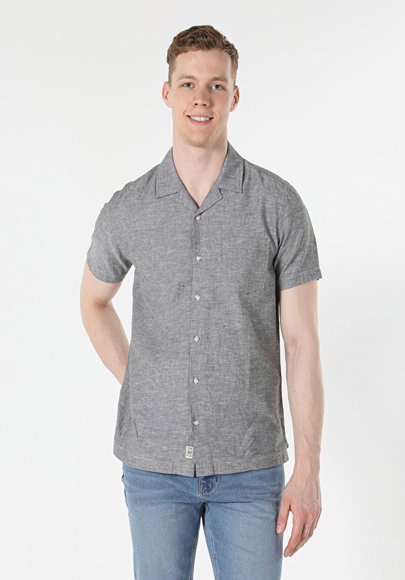 Зображення Сорочка З Коротким Рукавом Чоловіча Зелена Cl1048299