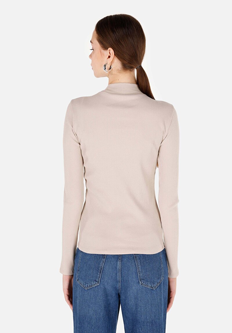 Зображення Футболка З Довгим Рукавом Жіноча Бежева  Cl1070199