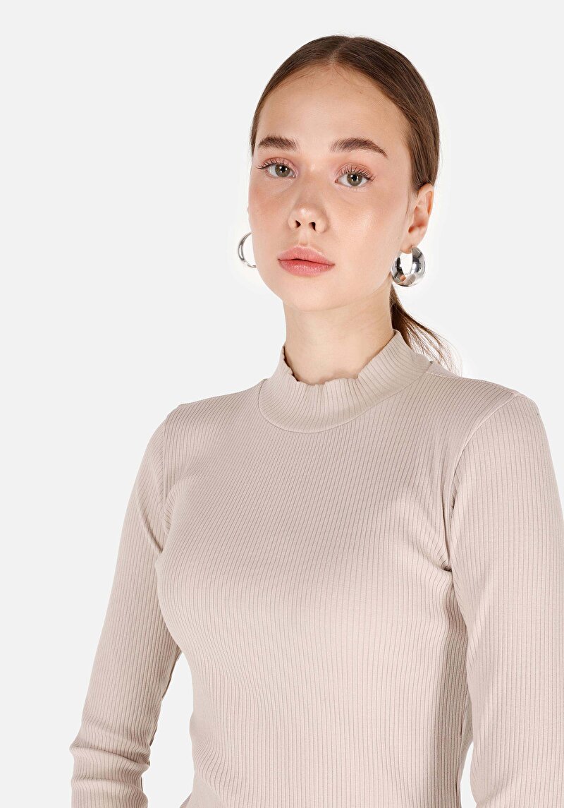 Зображення Футболка З Довгим Рукавом Жіноча Бежева  Cl1070199