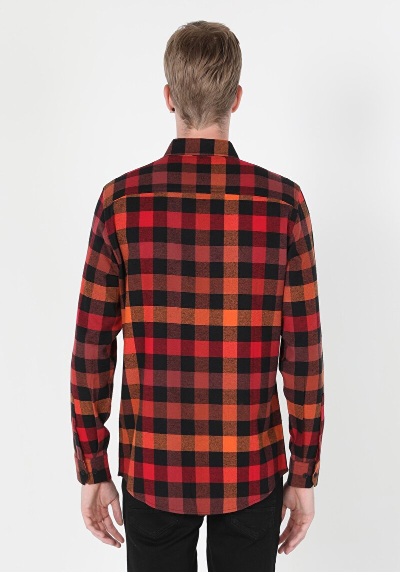 Показати інформацію про Сорочка З Довгим Рукавом Чоловіча Червона  Cl1059639