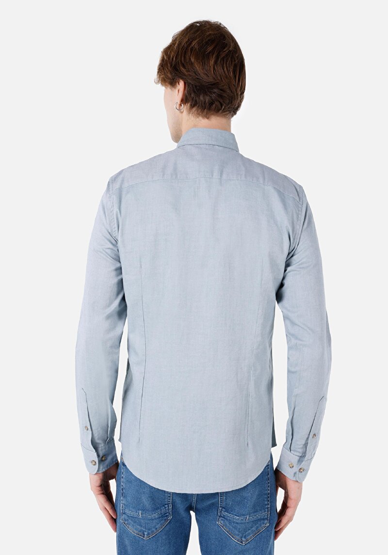 Зображення Сорочка З Довгим Рукавом Чоловіча Зелена Cl1048576