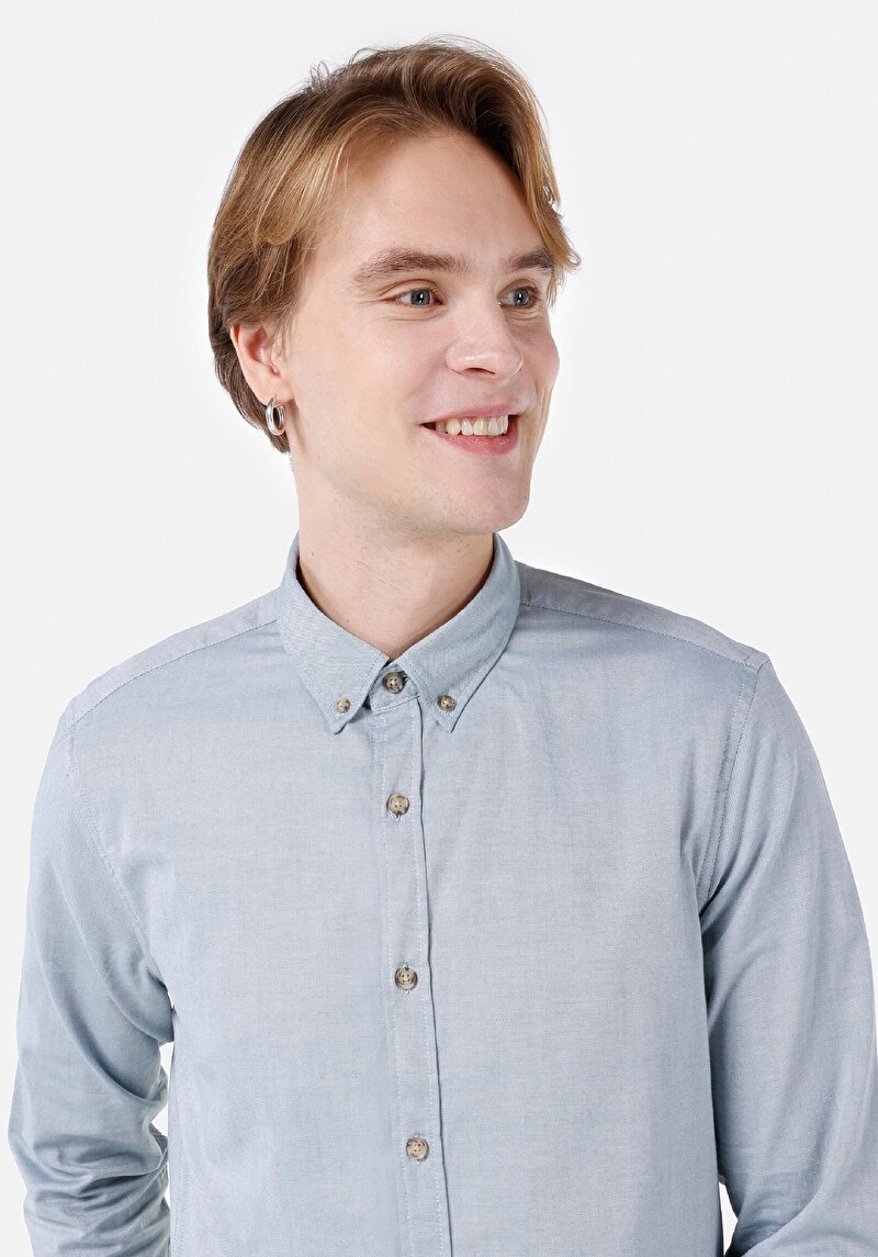 Зображення Сорочка З Довгим Рукавом Чоловіча Зелена Cl1048576