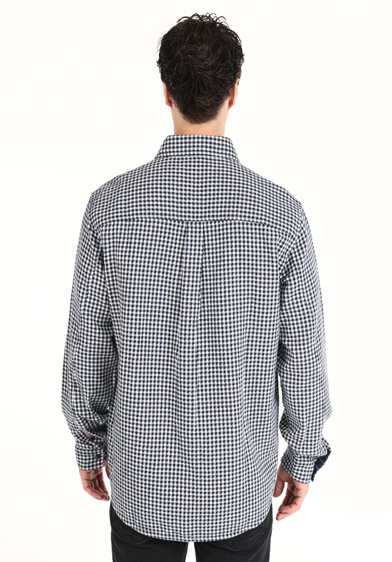 Показати інформацію про Сорочка З Довгим Рукавом Чоловіча Синя  Cl1065714