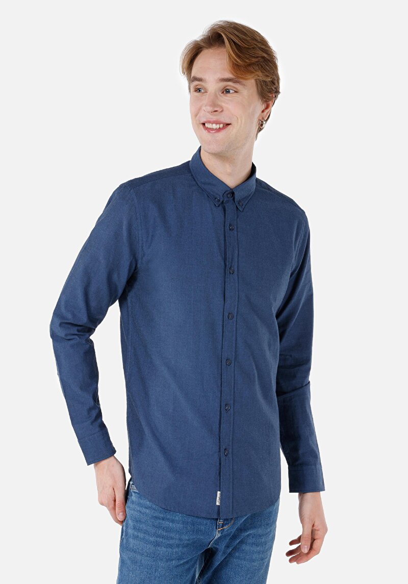 Зображення Сорочка З Довгим Рукавом Чоловіча Синя  Cl1048576