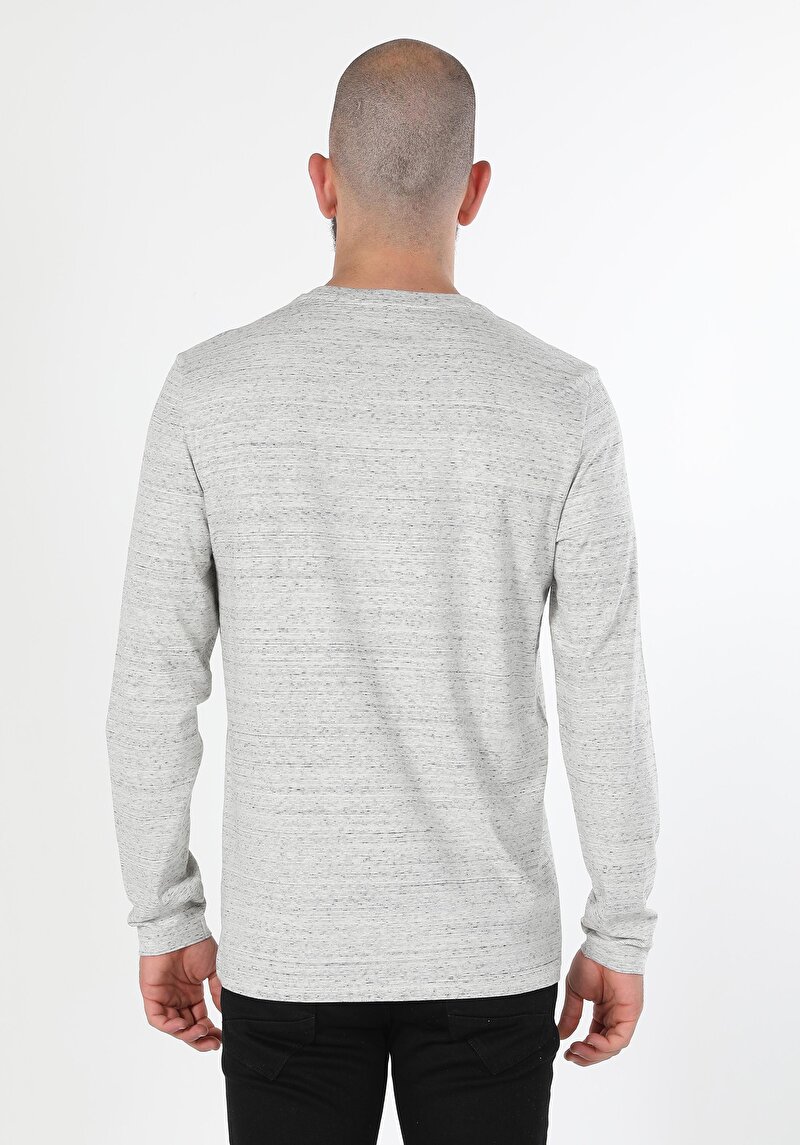 Показати інформацію про Футболка З Довгим Рукавом Чоловіча Сіра  Cl1059646