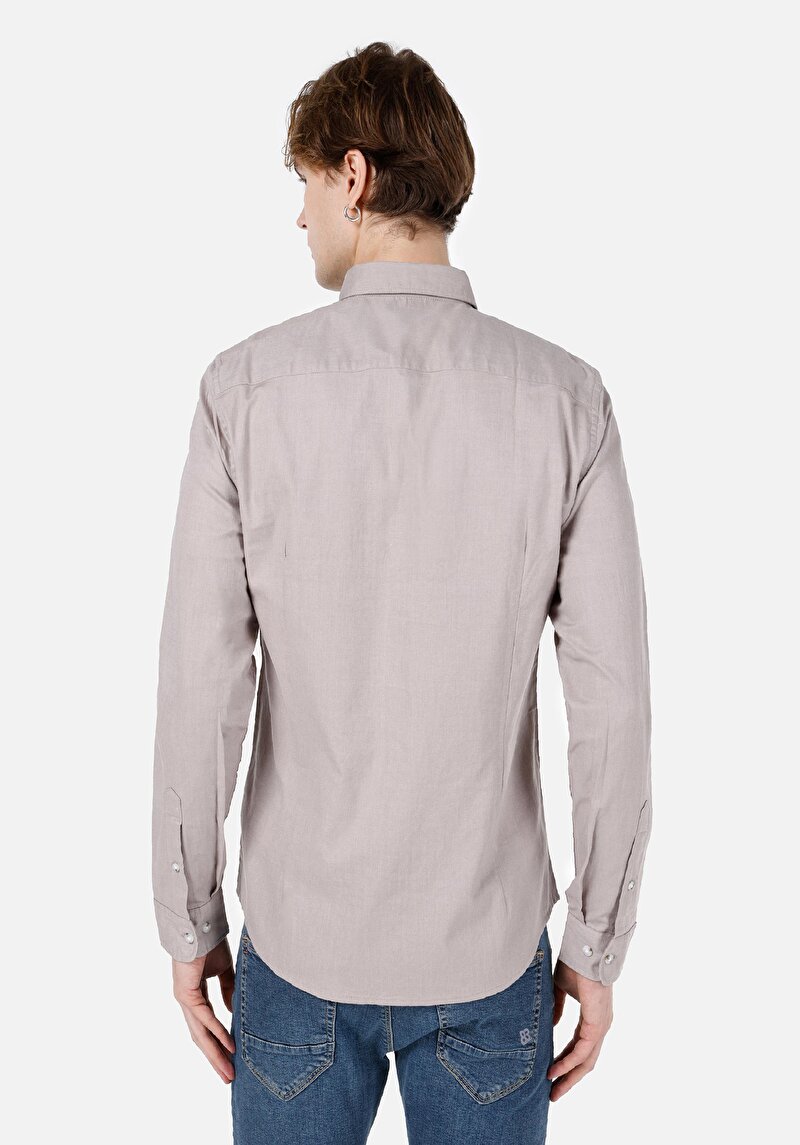 Зображення Сорочка З Довгим Рукавом Чоловіча Бежева Cl1048576