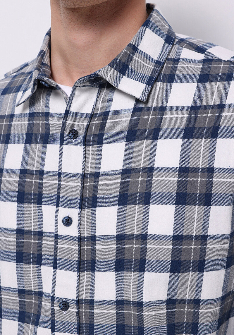 Зображення Сорочка З Довгим Рукавом Чоловіча Синя Cl1071033