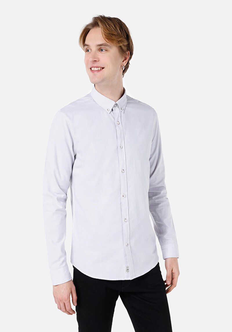 Зображення Сорочка З Довгим Рукавом Чоловіча Сіра  Cl1048576