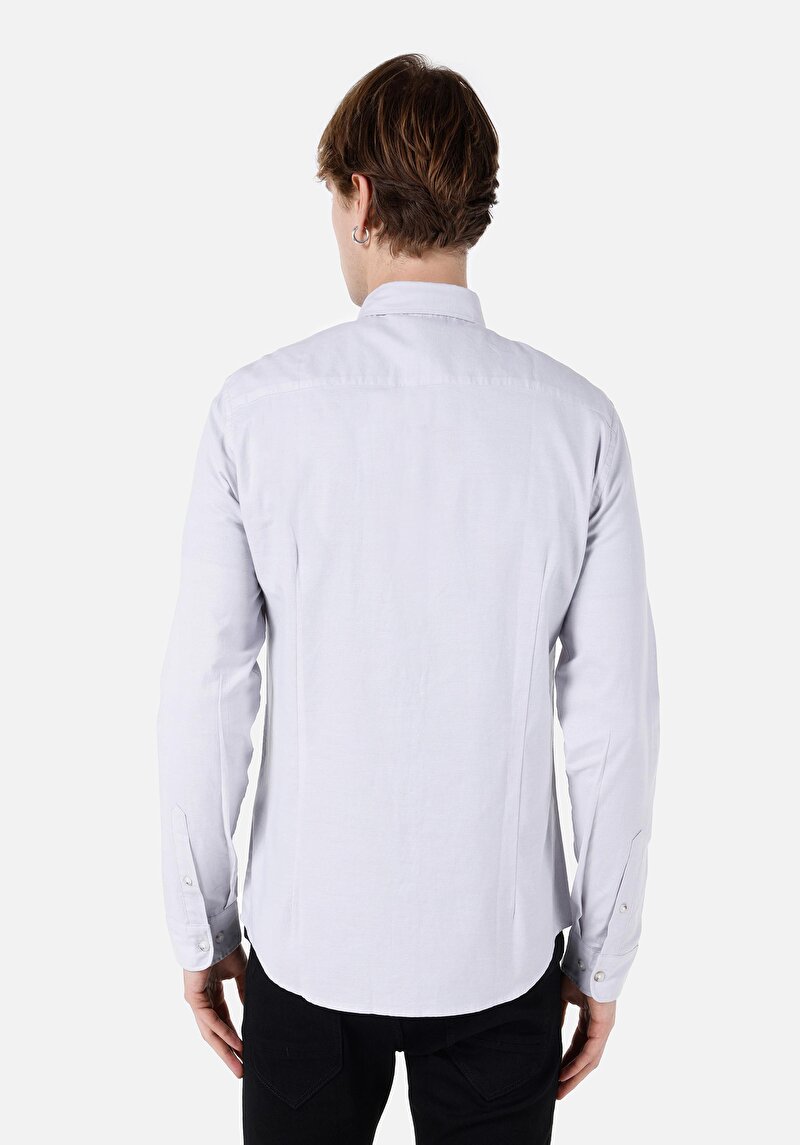 Показати інформацію про Сорочка З Довгим Рукавом Чоловіча Сіра  Cl1048576