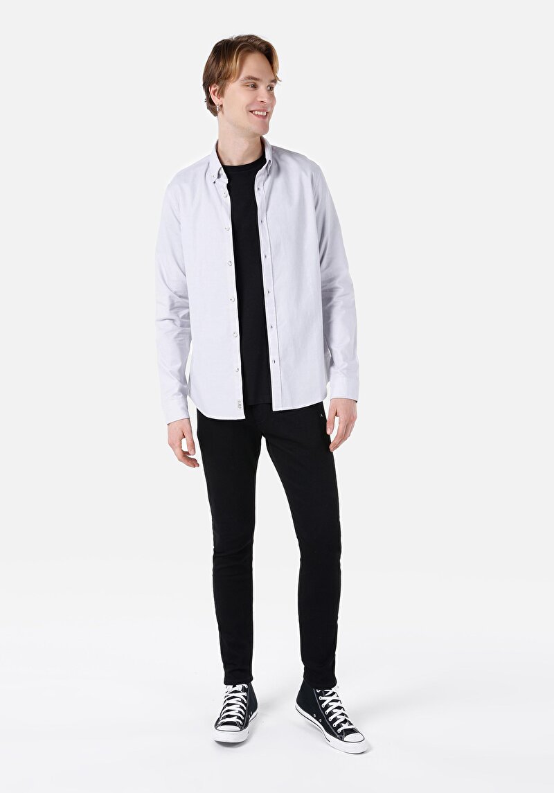 Показати інформацію про Сорочка З Довгим Рукавом Чоловіча Сіра  Cl1048576