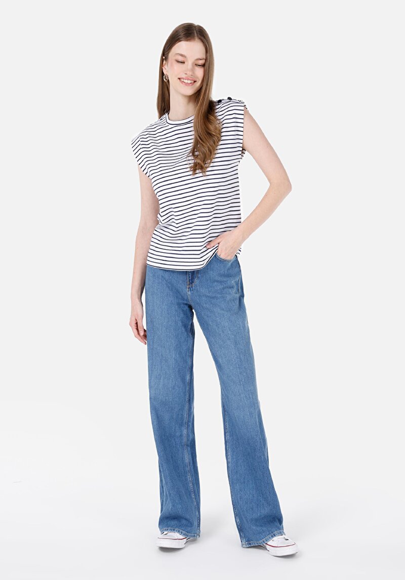 Показати інформацію про Футболка З Коротким Рукавом Жіноча Синя  Cl1069119