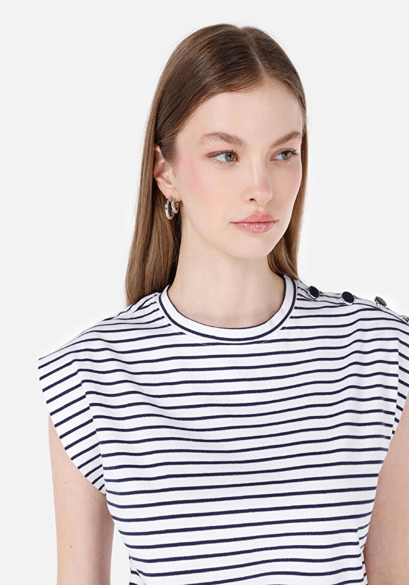 Показати інформацію про Футболка З Коротким Рукавом Жіноча Синя  Cl1069119