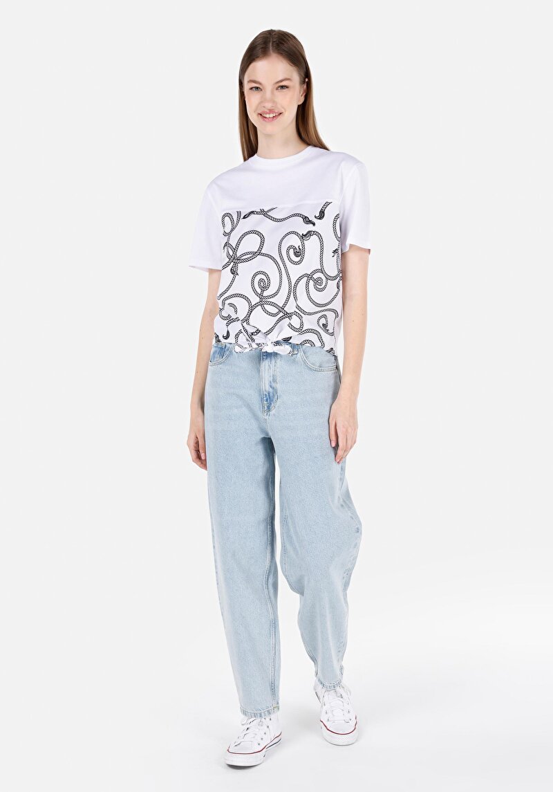 Показати інформацію про Футболка З Коротким Рукавом Жіноча Біла  Cl1069128