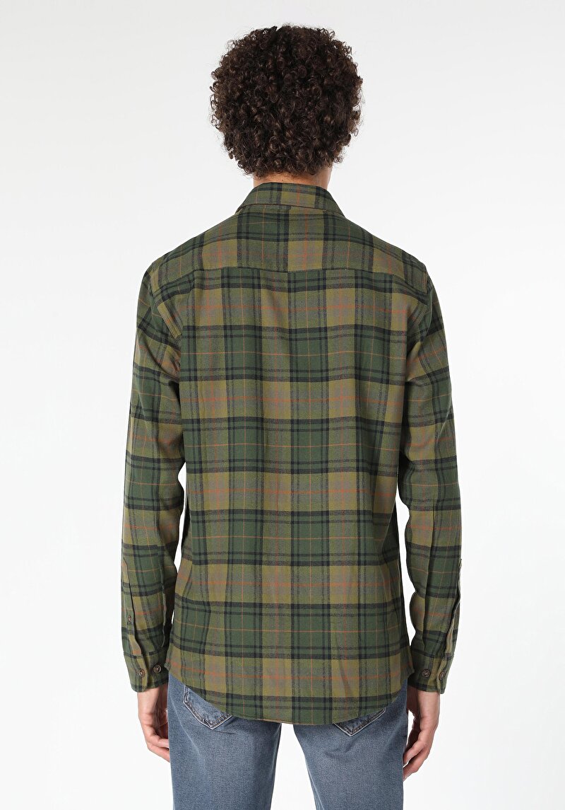 Показати інформацію про Сорочка З Довгим Рукавом Чоловіча Зелена  Cl1061026