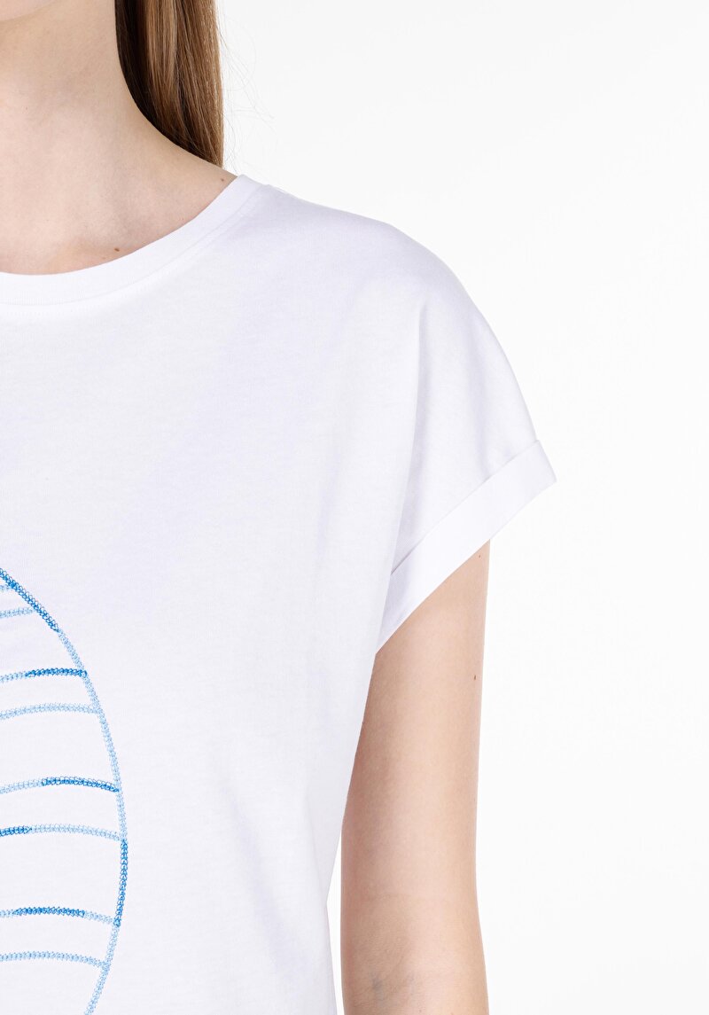 Показати інформацію про Футболка З Коротким Рукавом Жіноча Біла  Cl1069129