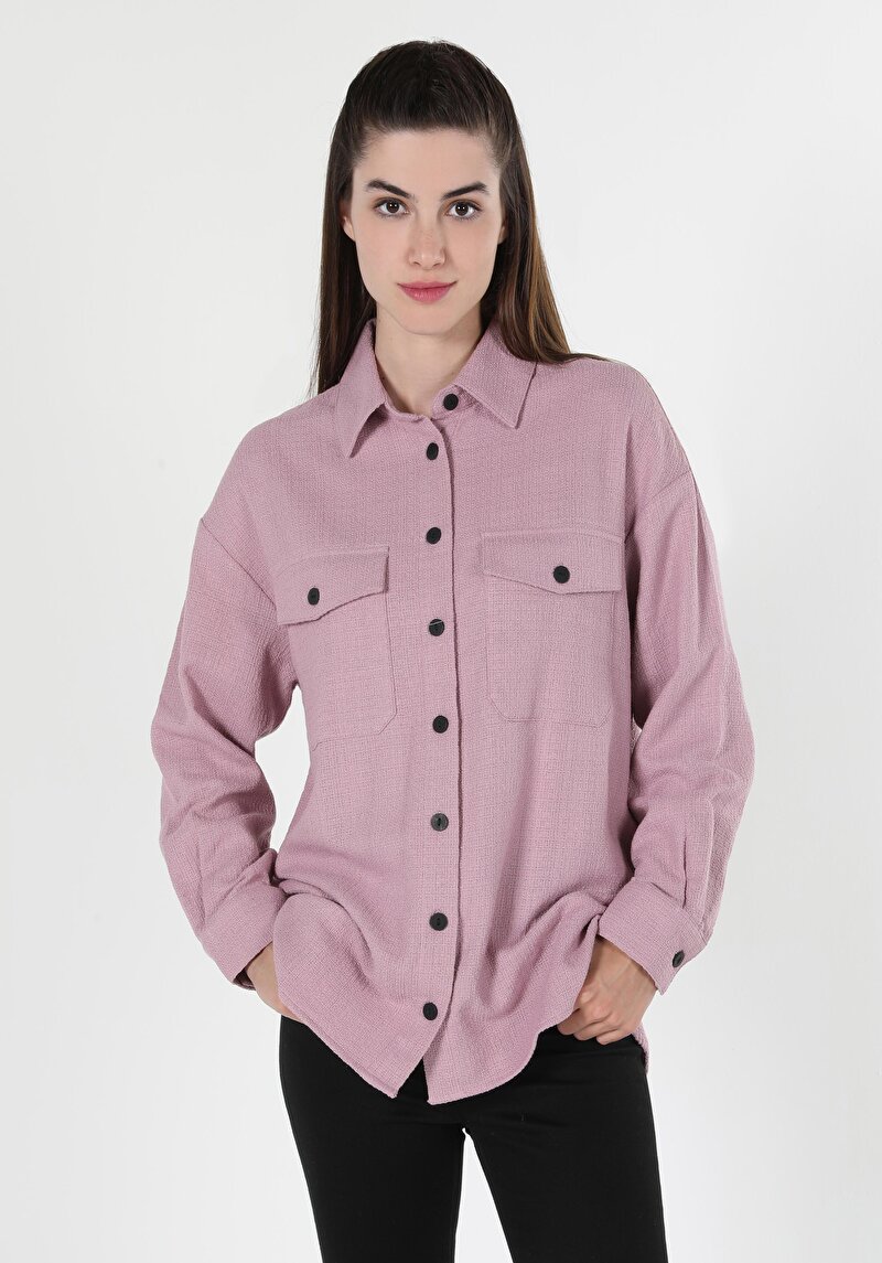 Зображення Сорочка З Довгим Рукавом Жіноча Рожева  Cl1061043