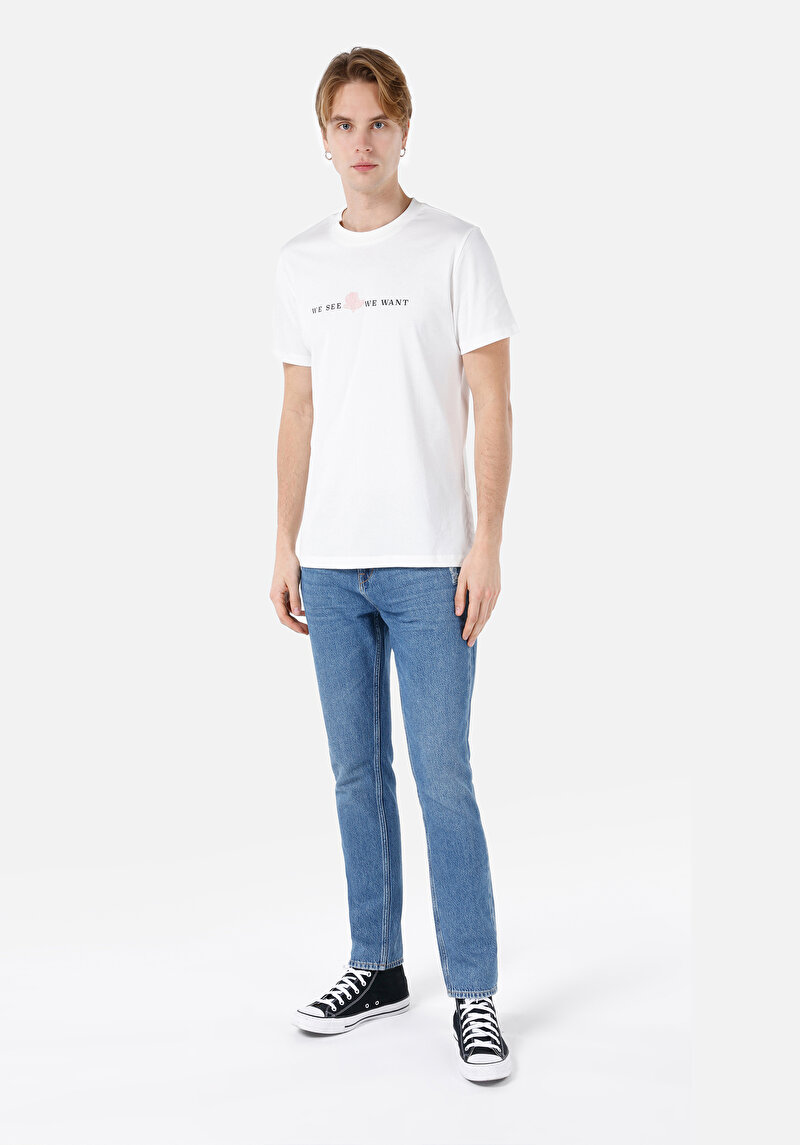 Показати інформацію про Футболка З Коротким Рукавом Чоловіча Біла  Cl1062935