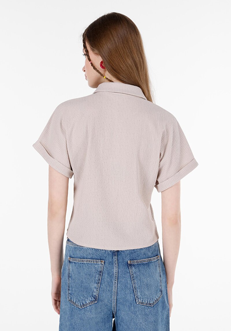 Показати інформацію про Футболка З Коротким Рукавом Жіноча Бежева  Cl1069147