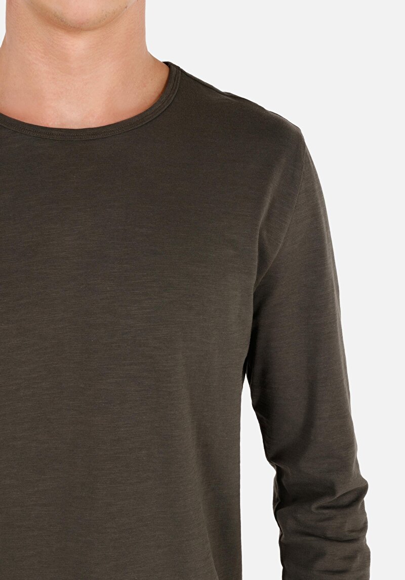 Показати інформацію про Футболка З Довгим Рукавом Чоловіча Зелена  Cl1065872