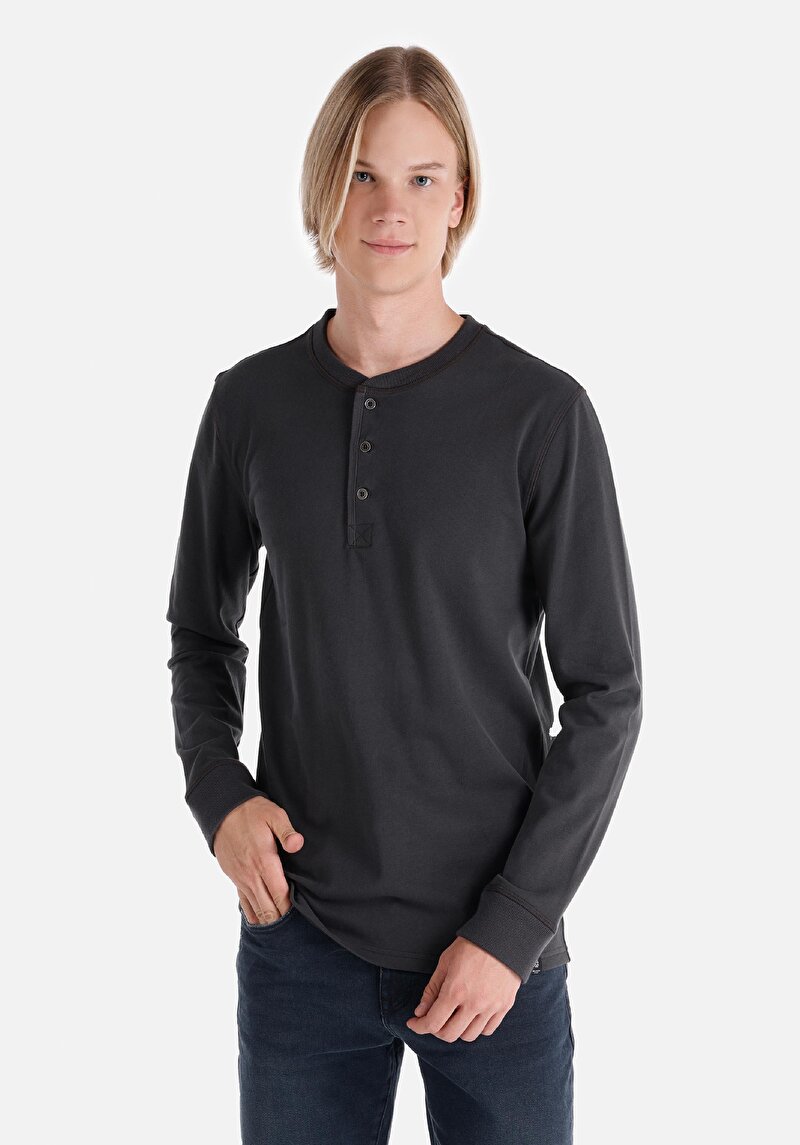 Зображення Футболка З Довгим Рукавом Чоловіча Сіра  Cl1065875