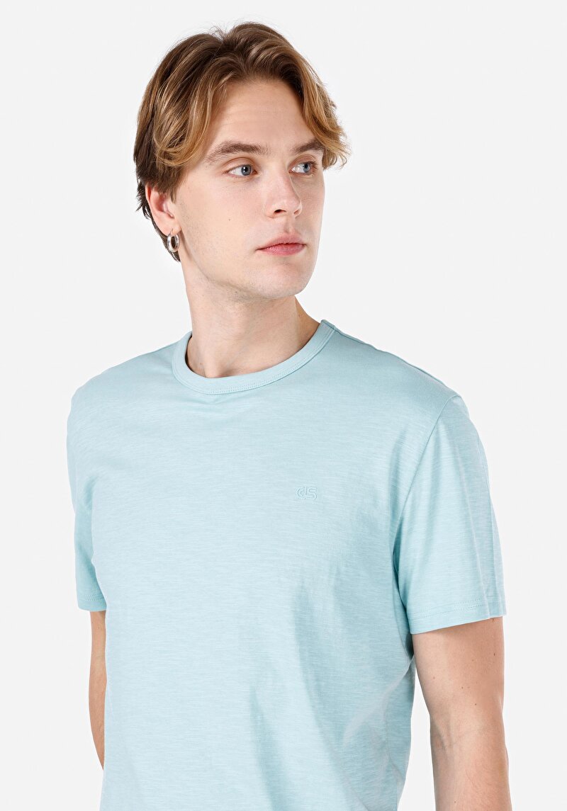 Зображення Футболка З Коротким Рукавом Чоловіча Бірюзова Cl1062941