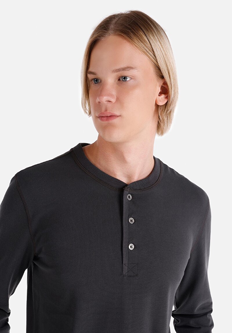 Показати інформацію про Футболка З Довгим Рукавом Чоловіча Сіра  Cl1065875