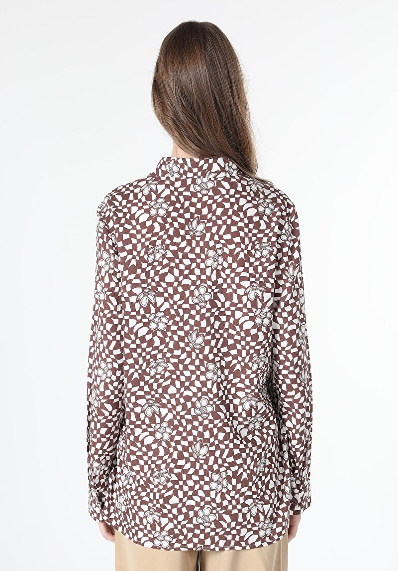 Показати інформацію про Сорочка З Довгим Рукавом Жіноча Коричнева  Cl1061050