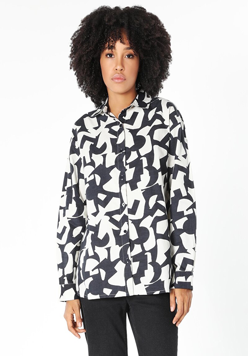 Показати інформацію про Сорочка З Довгим Рукавом Жіноча Чорна  Cl1061051