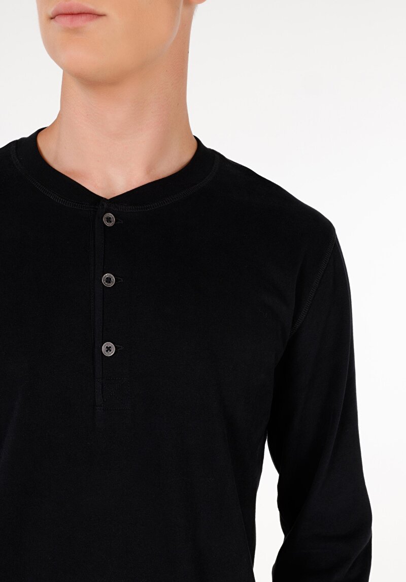 Показати інформацію про Футболка З Довгим Рукавом Чоловіча Чорна  Cl1065875