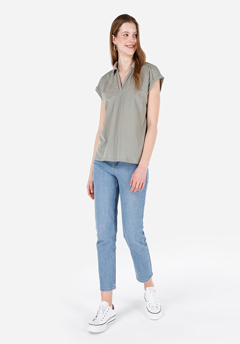 Показати інформацію про Футболка З Коротким Рукавом Жіноча Зелена  Cl1069157