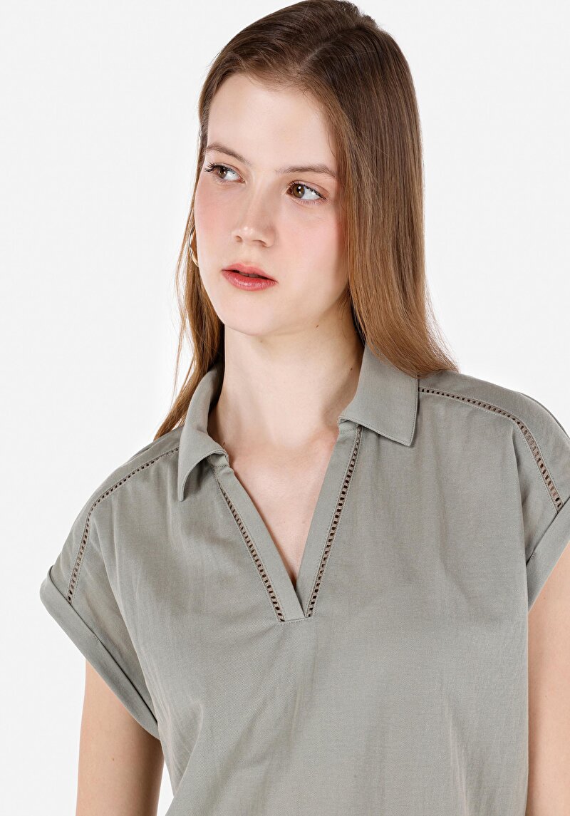 Показати інформацію про Футболка З Коротким Рукавом Жіноча Зелена  Cl1069157