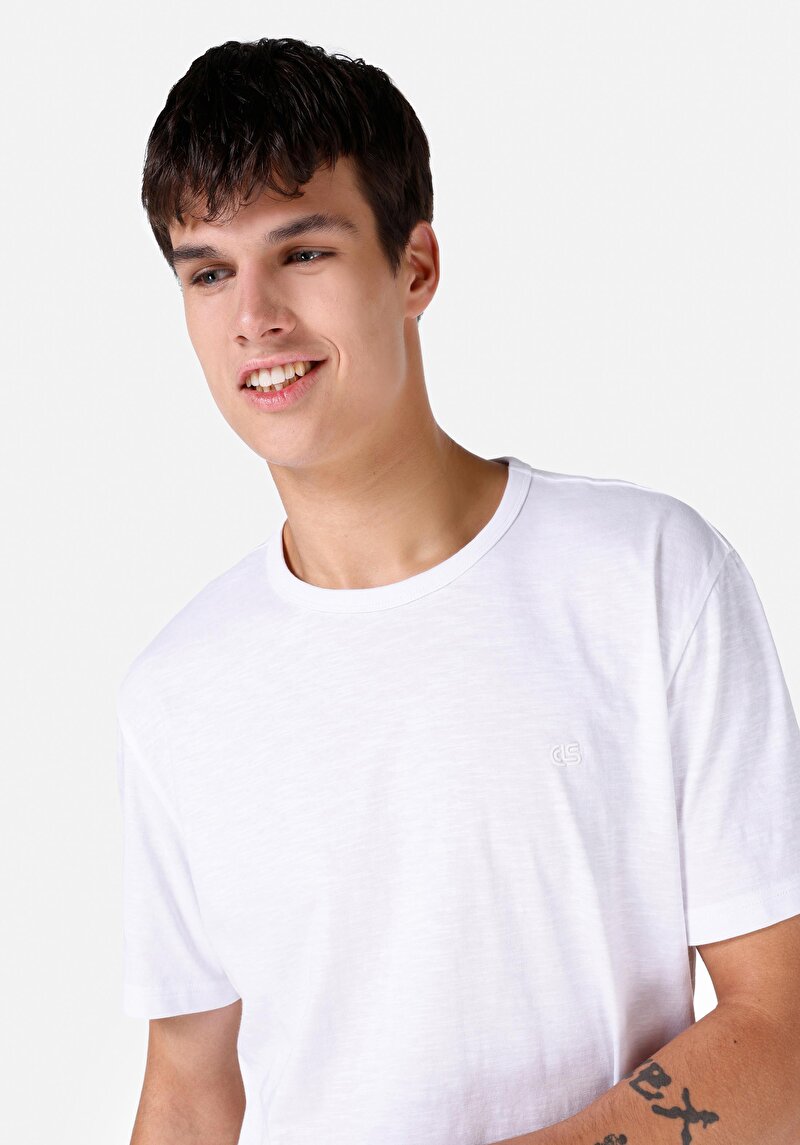 Показати інформацію про Футболка З Коротким Рукавом Чоловіча Біла  Cl1062941