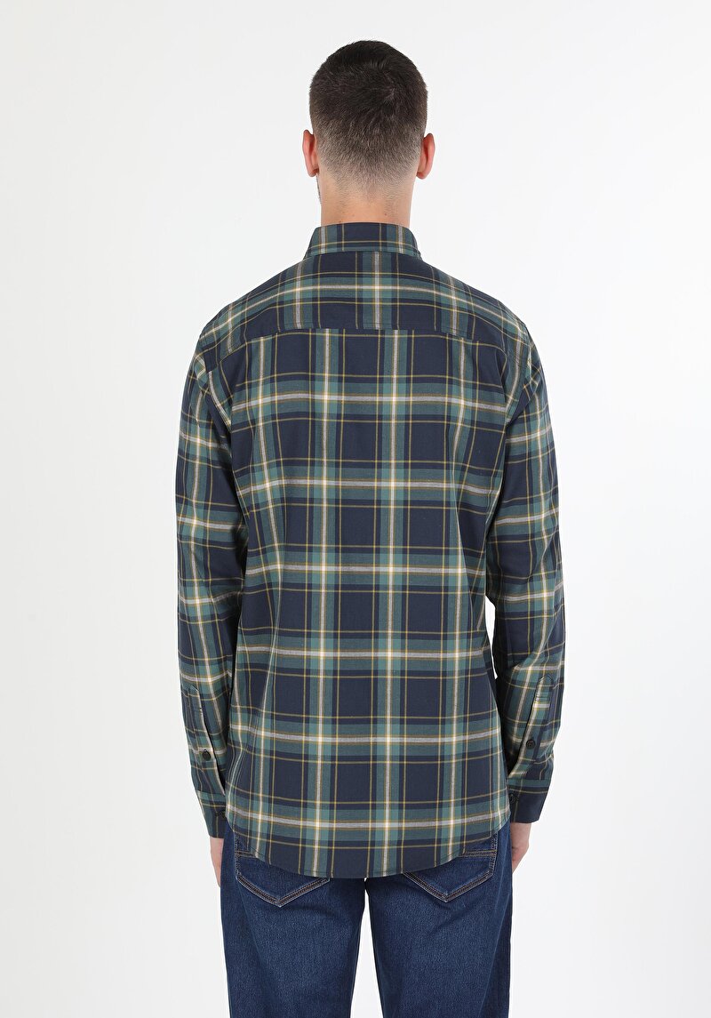 Показати інформацію про Сорочка З Довгим Рукавом Чоловіча Синя  Cl1059765