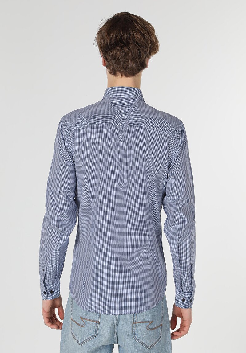 Зображення Сорочка З Довгим Рукавом Чоловіча Блакитна Cl1058566