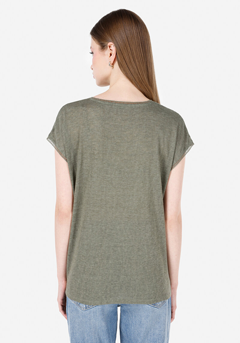 Показати інформацію про Футболка З Коротким Рукавом Жіноча Зелена  Cl1069161