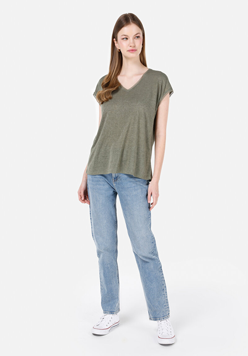 Показати інформацію про Футболка З Коротким Рукавом Жіноча Зелена  Cl1069161