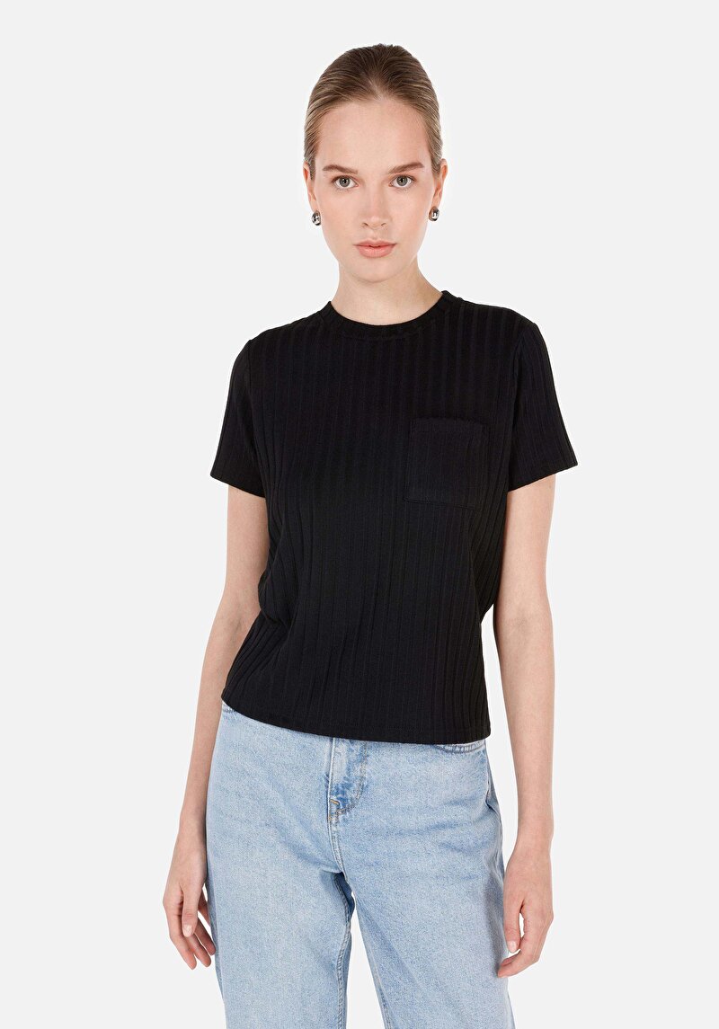 Зображення Футболка З Коротким Рукавом Жіноча Чорна  Cl1070240