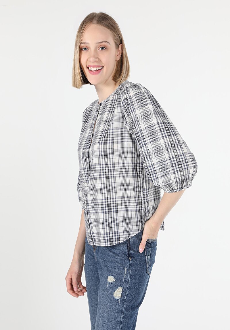 Зображення Сорочка З Довгим Рукавом Жіноча Синя Cl1059778