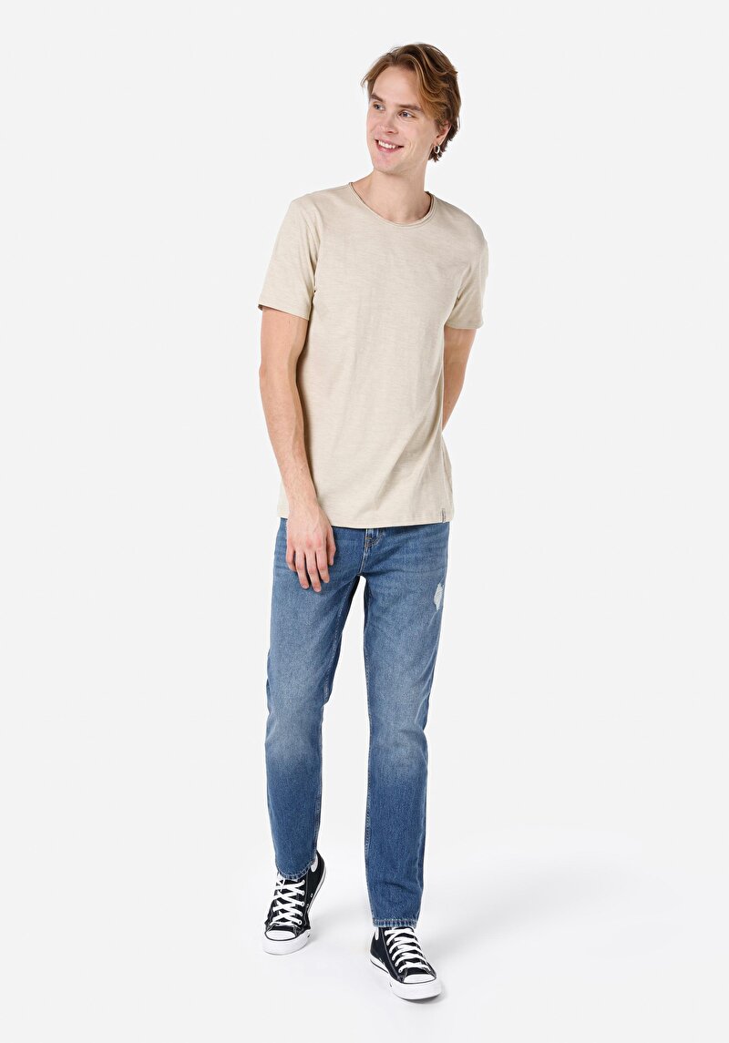 Показати інформацію про Футболка З Коротким Рукавом Чоловіча Бежева  Cl1058580