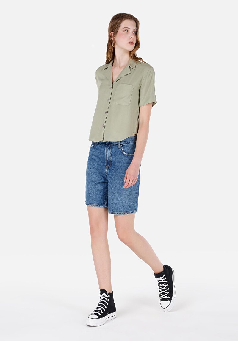 Зображення Сорочка З Коротким Рукавом Жіноча Зелена Cl1069200