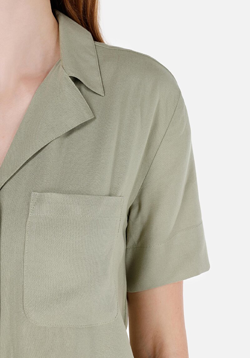 Показати інформацію про Сорочка З Коротким Рукавом Жіноча Зелена  Cl1069200