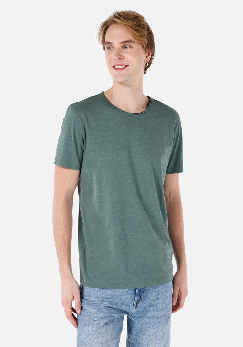 Зображення Футболка З Коротким Рукавом Чоловіча Зелена  Cl1058580